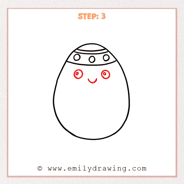 how to draw an easter egg - Step 3